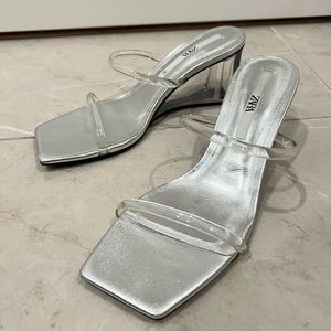 ZARA Clear Wedge Sandals
